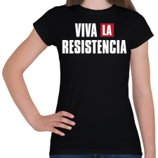 PRINTFASHION Viva la resistencia - Női póló - Fekete női póló