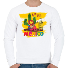 PRINTFASHION Viva Mexico - Férfi pulóver - Fehér férfi pulóver, kardigán