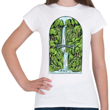 PRINTFASHION Vízesés - Női póló - Fehér női póló