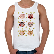 PRINTFASHION Vízfesték mosómedvék - Férfi atléta - Fehér atléta, trikó