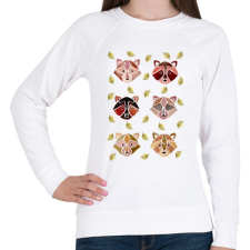 PRINTFASHION Vízfesték mosómedvék - Női pulóver - Fehér női pulóver, kardigán