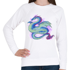 PRINTFASHION Vízfesték stílusú sárkánykígyó - Női pulóver - Fehér