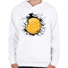 PRINTFASHION Vízilabda - Gyerek kapucnis pulóver - Fehér gyerek pulóver, kardigán