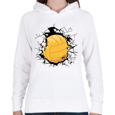 PRINTFASHION Vízilabda - Női kapucnis pulóver - Fehér női pulóver, kardigán