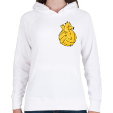 PRINTFASHION Vízilabda szív - Női kapucnis pulóver - Fehér