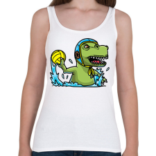 PRINTFASHION Vízilabdázó T-rex - Női atléta - Fehér női trikó
