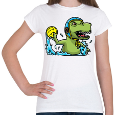 PRINTFASHION Vízilabdázó T-rex - Női póló - Fehér női póló