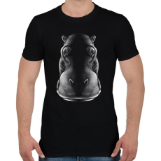 PRINTFASHION Víziló - Férfi póló - Fekete
