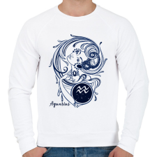 PRINTFASHION Vízöntő - Férfi pulóver - Fehér férfi pulóver, kardigán