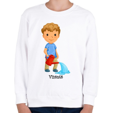 PRINTFASHION Vízöntő - Gyerek pulóver - Fehér