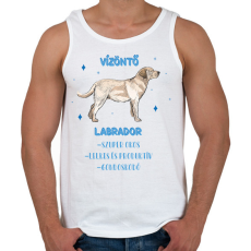 PRINTFASHION Vízöntő - Labrador - Férfi atléta - Fehér