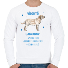PRINTFASHION Vízöntő - Labrador - Férfi pulóver - Fehér
