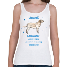 PRINTFASHION Vízöntő - Labrador - Női atléta - Fehér női trikó