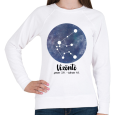 PRINTFASHION Vízöntő - Női pulóver - Fehér