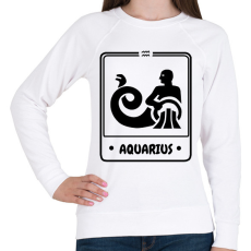 PRINTFASHION vízöntő - Női pulóver - Fehér