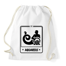 PRINTFASHION vízöntő - Sportzsák, Tornazsák - Fehér tornazsák