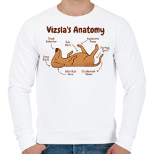 PRINTFASHION Vizsla anatómia - Férfi pulóver - Fehér férfi pulóver, kardigán