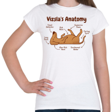 PRINTFASHION Vizsla anatómia - Női póló - Fehér