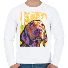 PRINTFASHION Vizsla - Férfi pulóver - Fehér férfi pulóver, kardigán