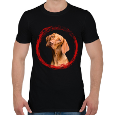 PRINTFASHION vizsla kutyus - férfi - Férfi póló - Fekete férfi póló
