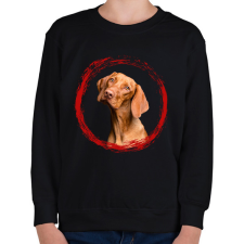 PRINTFASHION vizsla kutyus - férfi - Gyerek pulóver - Fekete gyerek pulóver, kardigán