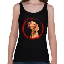 PRINTFASHION vizsla kutyus - férfi - Női atléta - Fekete női trikó