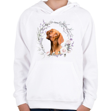 PRINTFASHION vizsla kutyus - női - Gyerek kapucnis pulóver - Fehér gyerek pulóver, kardigán