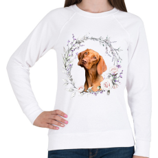 PRINTFASHION vizsla kutyus - női - Női pulóver - Fehér