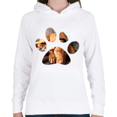 PRINTFASHION Vizsla Mancs - Női kapucnis pulóver - Fehér
