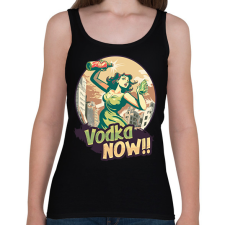 PRINTFASHION Vodkát, most! Vintage - Női atléta - Fekete női trikó