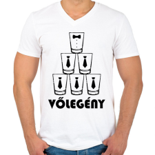 PRINTFASHION Vőlegény - Férfi V-nyakú póló - Fehér férfi pulóver, kardigán