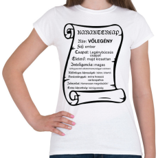 PRINTFASHION Vőlegény karakterlap - Női póló - Fehér