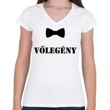 PRINTFASHION Vőlegény - Női V-nyakú póló - Fehér női póló