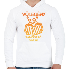 PRINTFASHION Vőlegény támogató csapat - Férfi kapucnis pulóver - Fehér