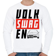 PRINTFASHION VOLK-SWAG-EN - Férfi pulóver - Fehér férfi pulóver, kardigán