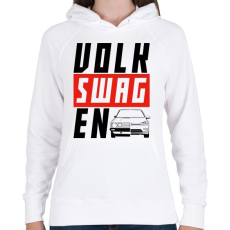 PRINTFASHION VOLK-SWAG-EN - Női kapucnis pulóver - Fehér