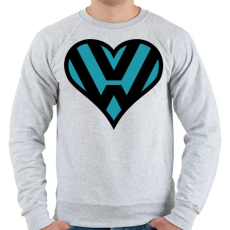 PRINTFASHION Volkswagen love - Férfi pulóver - Sport szürke