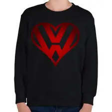 PRINTFASHION Volkswagen szerelem - Gyerek pulóver - Fekete gyerek pulóver, kardigán