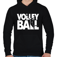 PRINTFASHION Volleball - Röplabda - Férfi kapucnis pulóver - Fekete
