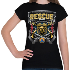 PRINTFASHION Volunteer Rescue - Női póló - Fekete