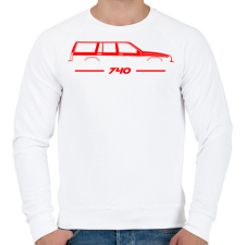 PRINTFASHION Volvo 740 (1) - Férfi pulóver - Fehér férfi pulóver, kardigán