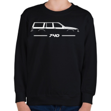 PRINTFASHION Volvo 740 (2) - Gyerek pulóver - Fekete gyerek pulóver, kardigán