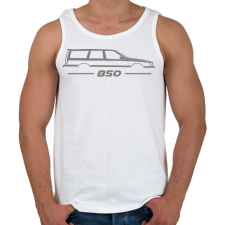 PRINTFASHION Volvo 850 Grey - Férfi atléta - Fehér atléta, trikó