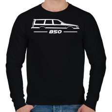 PRINTFASHION Volvo 850 White - Férfi pulóver - Fekete