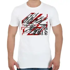 PRINTFASHION Vonalak - Férfi póló - Fehér férfi póló