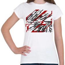 PRINTFASHION Vonalak - Női póló - Fehér női póló