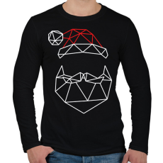 PRINTFASHION Vonalas Mikulás - Férfi hosszú ujjú póló - Fekete