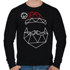 PRINTFASHION Vonalas Mikulás - Férfi pulóver - Fekete