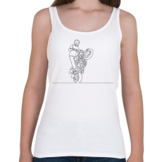 PRINTFASHION Vonalas motoros minta  - Női atléta - Fehér