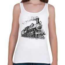 PRINTFASHION Vonat - Női atléta - Fehér női trikó